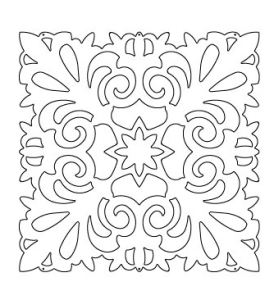 Table Squares - Damask White Cutout - Events & Themes - damask tableware idea