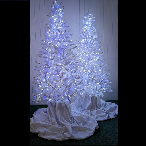 White Christmas Tree Pair - Rent-a-Woods