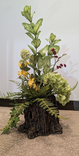 Faux Stump Vase - Artificial Trees/Floor Plants