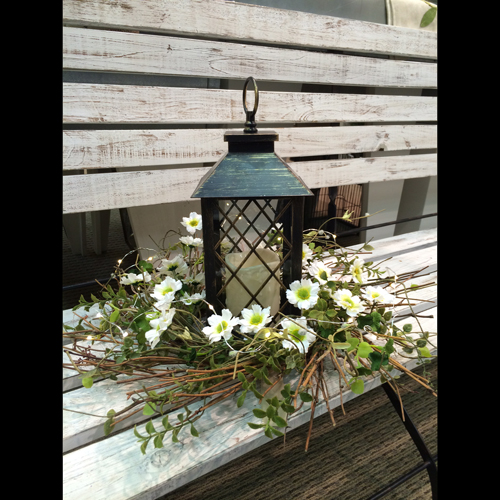Flameless Candle Lantern - Centerpieces & Columns - wedding lantern with battery operated candle rental Minnesota