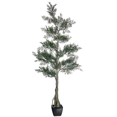 5' Potted Cedar Tree - Artificial Trees & Floor Plants - artificial cedar tree 5 feet