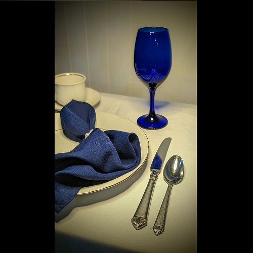 Cobalt Blue Wine Glass