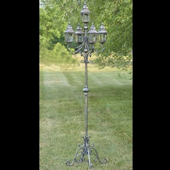French Lantern - Frosted Silver or Gold - Exclusive Ironworks - Tall Standing Lantern Prom Rental