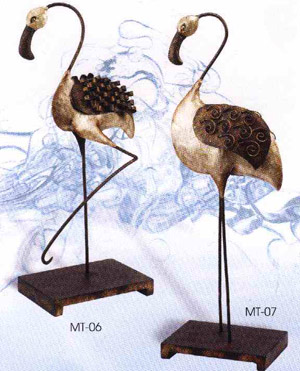 Flamingo Pair Metal - Event Rentals - Nautical prom decorations for buffet table