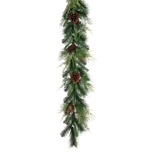 Garland Mixed With Pinecones 6' - Christmas - artificial Christmas garland rental MN